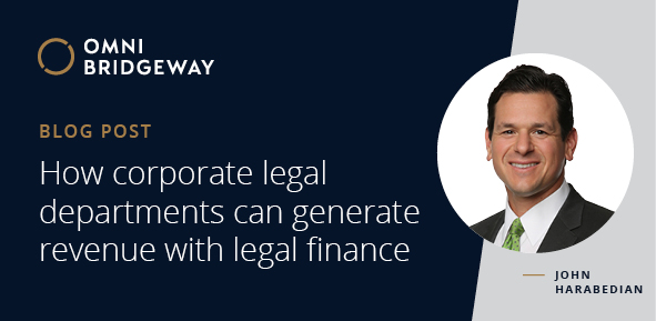 Corporate legal depts generate revenue with LitFin