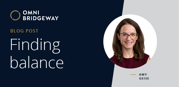 Omni Bridgeway Blog Post "Finding Balance" Amy Geise
